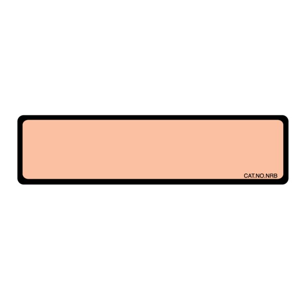 Nevs Blank Chart Labels 1-3/8" x 5-3/8" Salmon w/Black NRB-SALMON - main